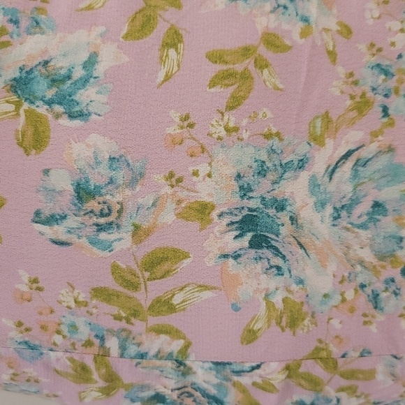 Astr The Lable Verana Pink Turquoise Floral Midi Slip Dress - Size Small - Picture 6 of 9